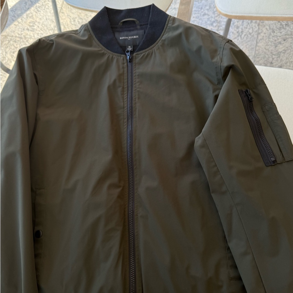 Banana Republic Olive Bomber Jacket - Medium